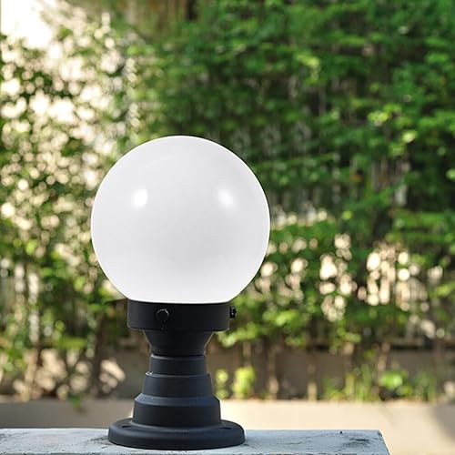 Miniatura 5 de EXCEART 3 unids acrílico lámpara poste globo con cuello roscado pantalla lámpara blanca redonda globo de luz de plástico tornillo cuello ventilador