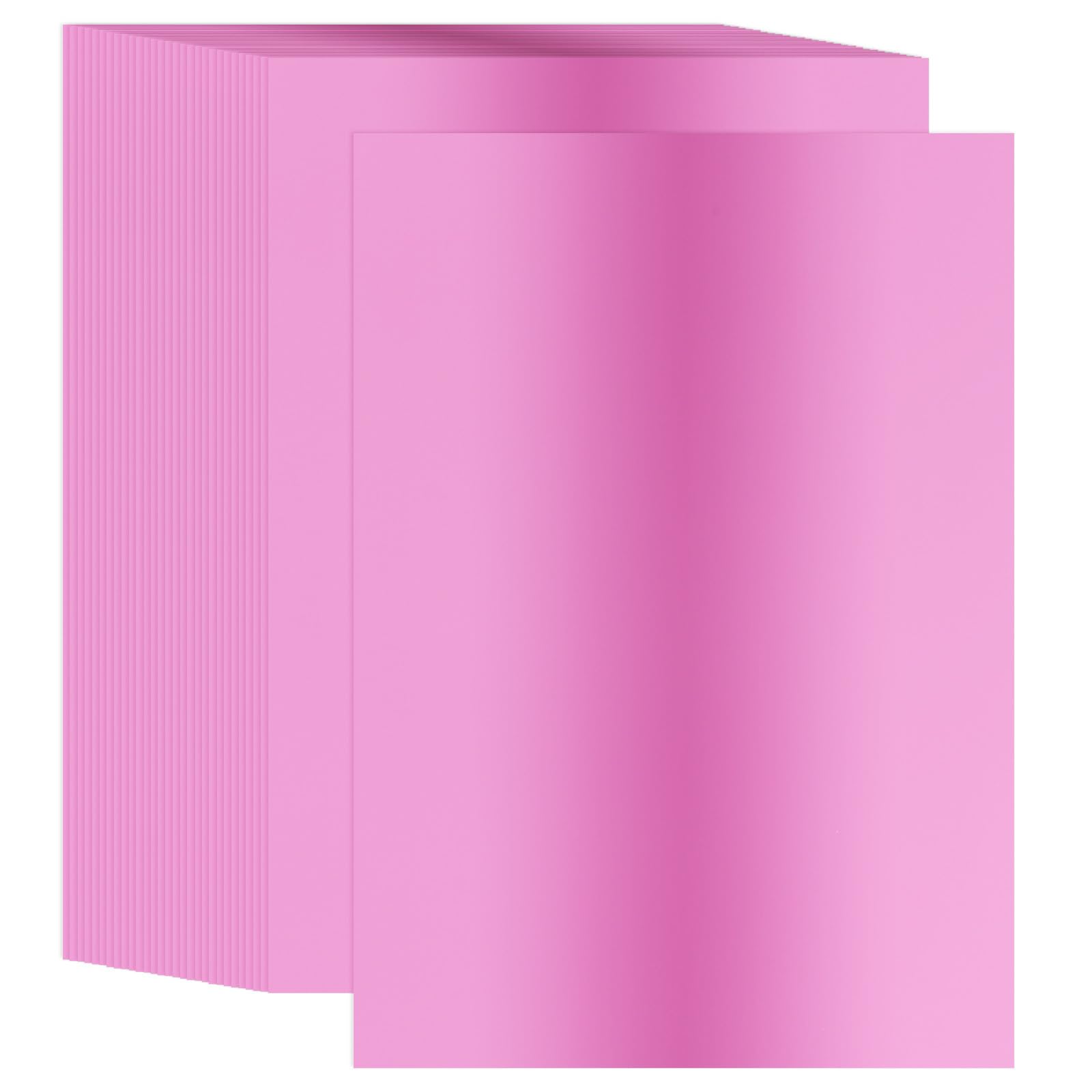 PATIKIL 8.5x11 Inch Metallic Cardstock Paper, 30 Pcs A4 250GSM Foil Mirror Finish Card Stock Board Sheet for Crafting Wedding Decoration Invitations Art DIY, Pink