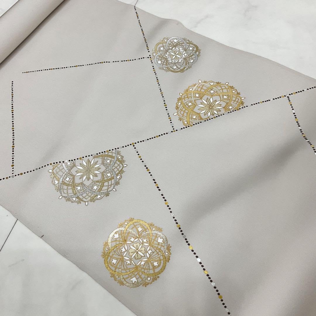 kimonoarisa●厳選●最高級手描き友禅駒塩瀬●五泉●上質な名古屋帯地反物 kimonoarisa○厳選○最高級手描き友禅駒塩瀬○五泉○上質な名古屋帯地反物