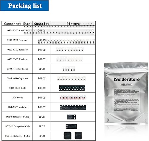Miniatura 3 de ISolderStore Kit electrónico de bricolaje SMD kit de práctica de soldadura proyecto de soldadura para adolescentes niños adultos regalo de Navidad