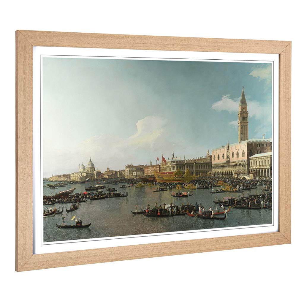Big Box Art Framed Print of Giovanni Canaletto Ascension Day Design | Wall Art Picture | Home Decor for Kitchen, Living Room, Bedroom, Hallway, Oak, A2 / 24.5x18 Inch / 62x45cm