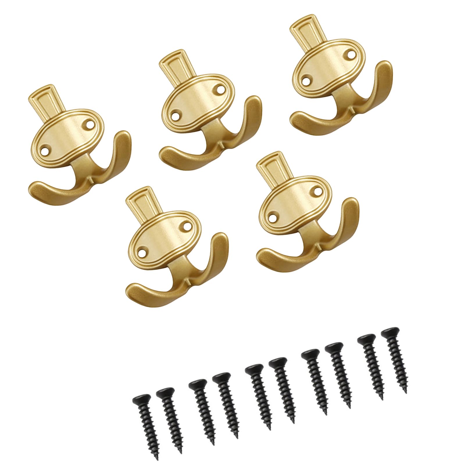 Zxfdsfdbnm Contemporary Wall Mounted Hooks Set of 5 Strong Aluminum Hangers Organizers Ideal for Entryway and Bathroom Smooth Closet Hooks