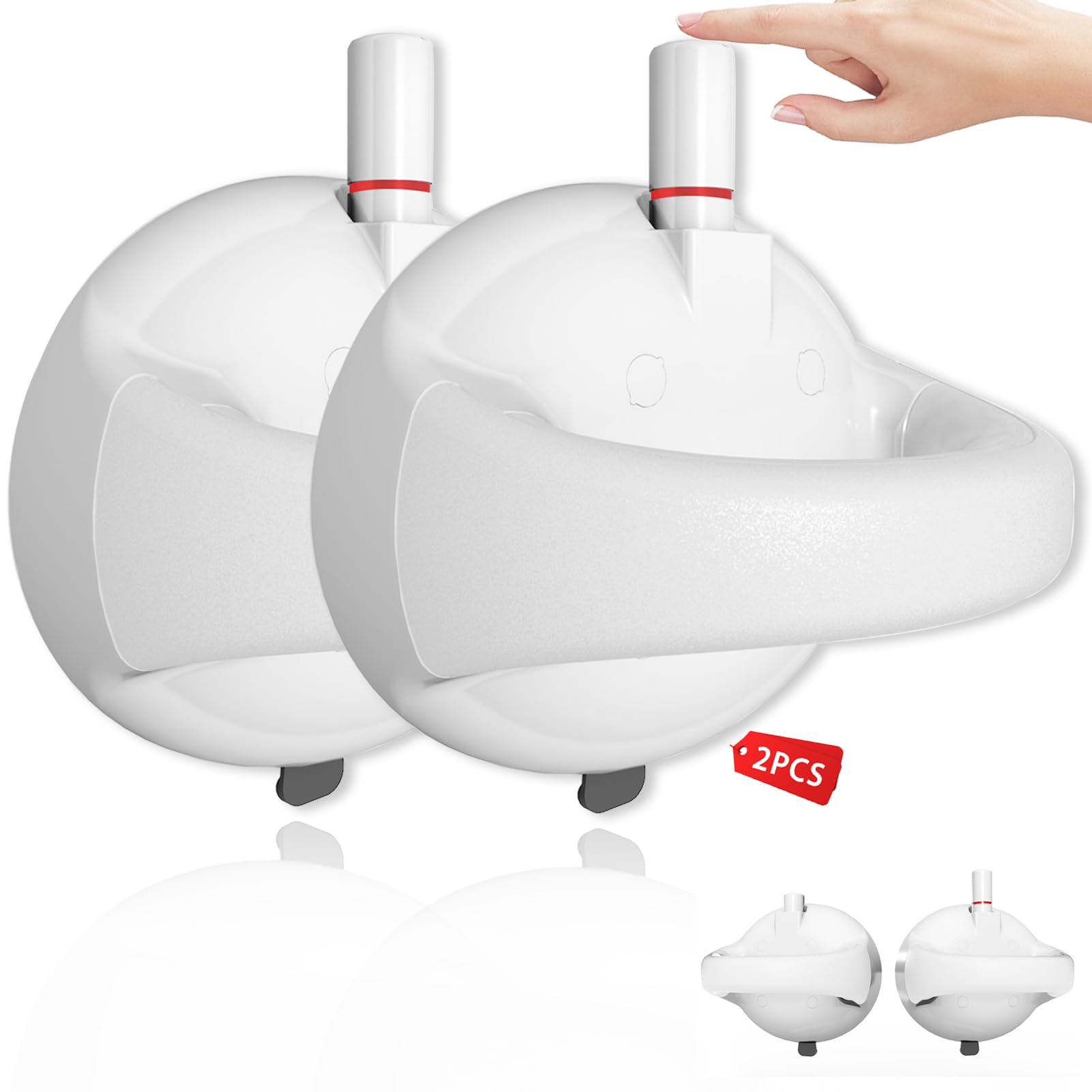 2PCS Haltegriff mit Saugnapf, Haltegriffe Dusche Ohne Bohren | Haltegriffe für Senioren, Badewannengriff Portable Mobiler Haltegriff Bad Tragbarer Duschgriff WC Rutschfreier Haltegriff