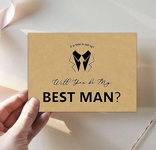 Miniatura 9 de Juego de 8 tarjetas de padrinos de boda, 6 piezas Will You Be My Groomsman y 2 piezas Will You Be My Best Man.