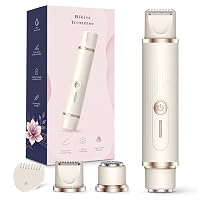 Rasoio Elettrico Donna 2‑in‑1 per Parti Intime, Epilatore Femminile Lame Ceramiche