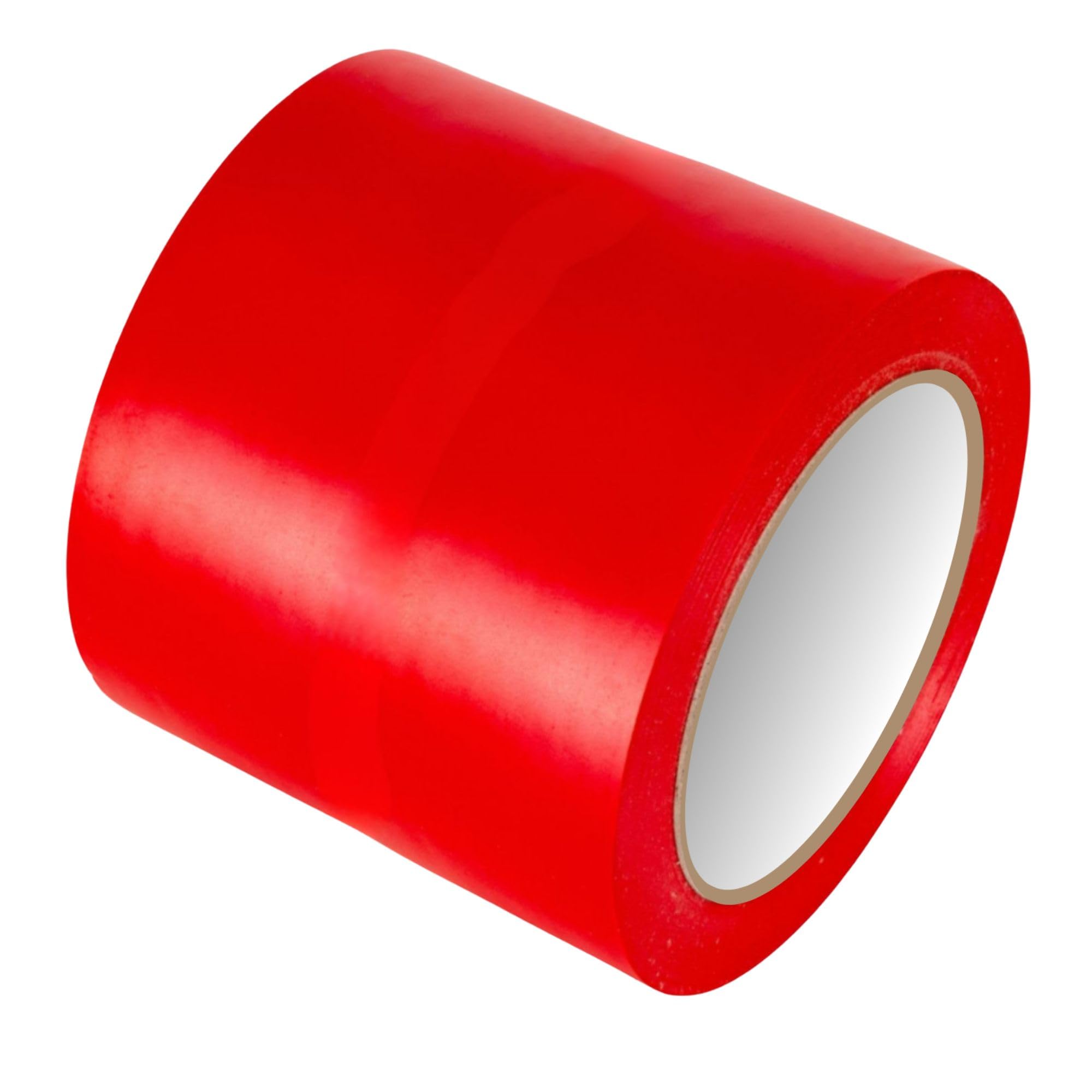 GTSE 4 inch x 108 ft Red PVC Vinyl Floor Tape, Safety Marking Tape, 6 mil Thick, Suitable for Dance Floors, Gyms, Warehouses, Sports Facilities