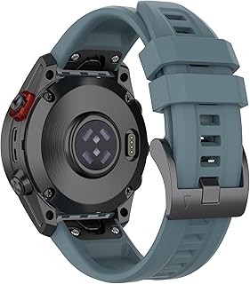 REYDA Silicone Band Compatible for Garmin Fenix 7S/6S/6S Pro/5S/5S Plus, Soft Flexible Silicone Bracelet Metal Buckle Sport Wristband Replacement Band for Garmin Instinct 2S/D2 Delta S/Descent Mk2S