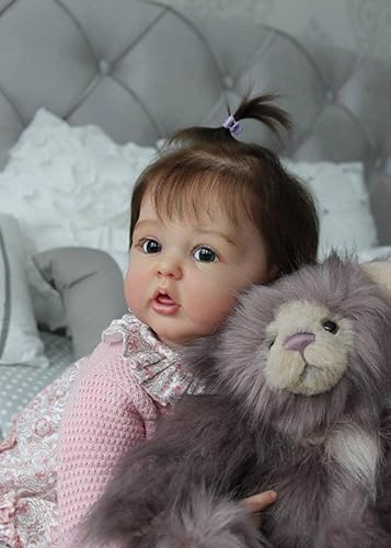 Miniatura 1 de iCradle Muñecas Reborn realistas de 24 pulgadas, muñeca de bebé recién nacida de la vida real, cuerpo suave, muñecas de bebé recién nacidas que