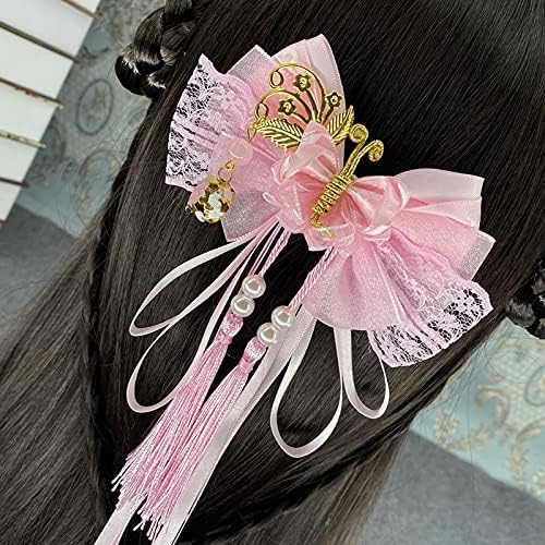 ヘアピン Sale開催中 ファッション中国風衣装ヘアクリップヘッドドレス古代桜タッセルペンダントリボン弓ヘアピンガール飾り Color 2 ヘアピン Sale開催中 ファッション中国風衣装ヘアクリップヘッドドレス古代桜タッセルペンダントリボン弓ヘアピンガール飾り Color 2