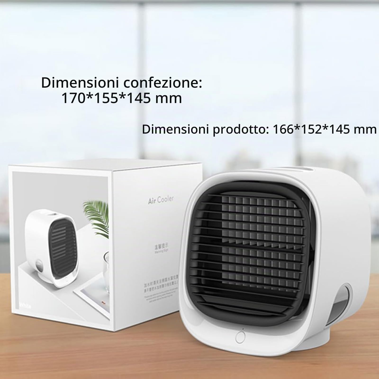 Aira Breeze climatizzatore per camera, raffreddamento ad acqua, funzionamento USB, per famiglia, da viaggio (Bianco)