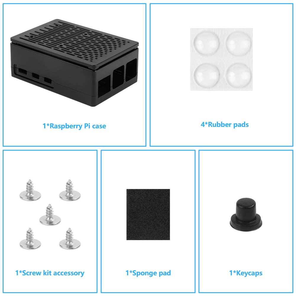 Aolso ABS Case for Raspberry Pi 5, Support PCIe M.2 NVMe SSD Shield Top, ABS Cooling Case for Raspberry Pi 5 4GB/8GB — view 8