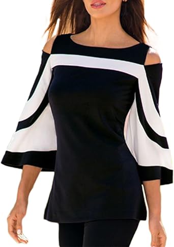 Black and white womens tops Clearance