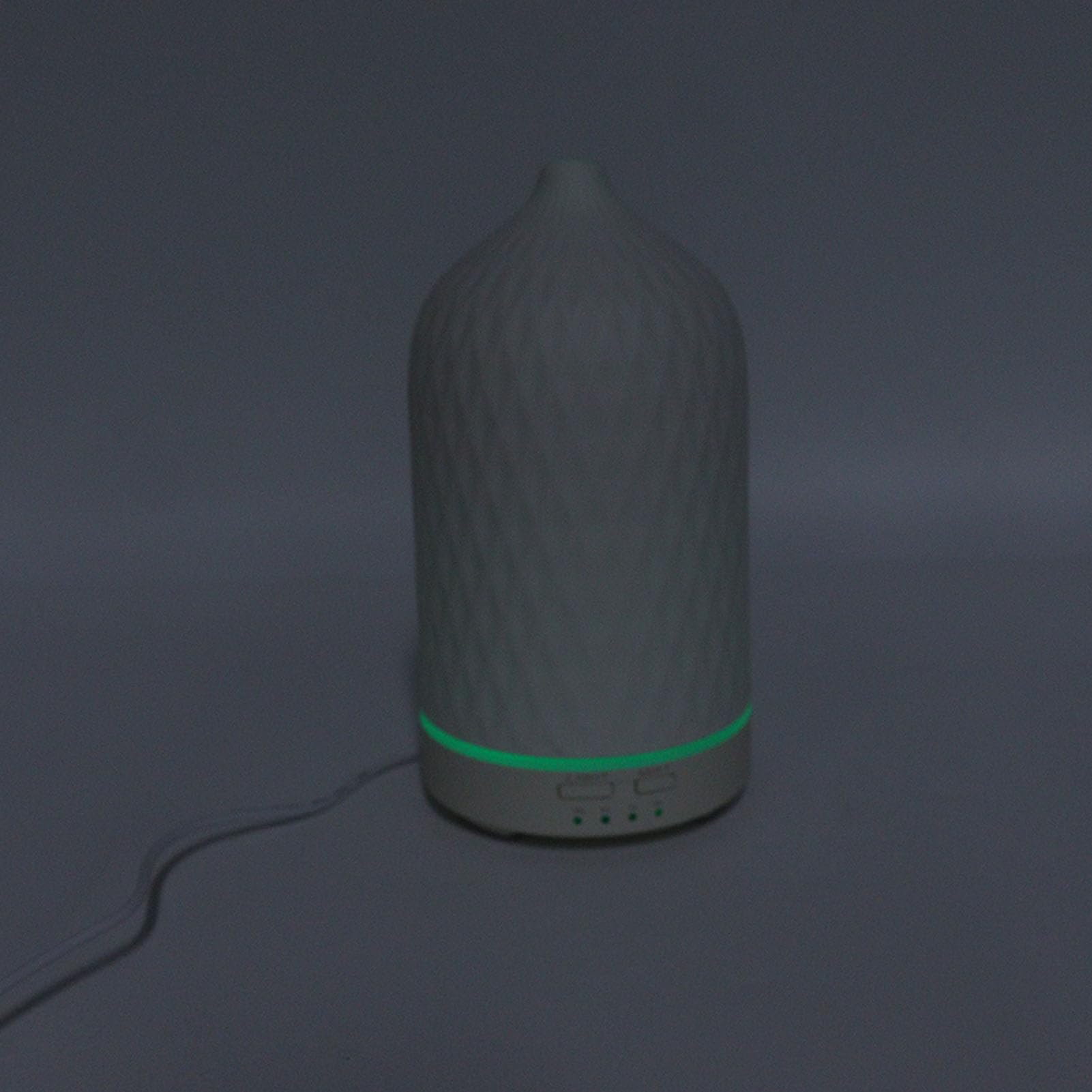 Fdit Diffusore Aromi Ceramico Ultrasuono, Umidificatore Nebbia Fresca con Luce LED 7 Colori, Timer Spegnimento Automatico per Ufficio Casa (Spina europea)