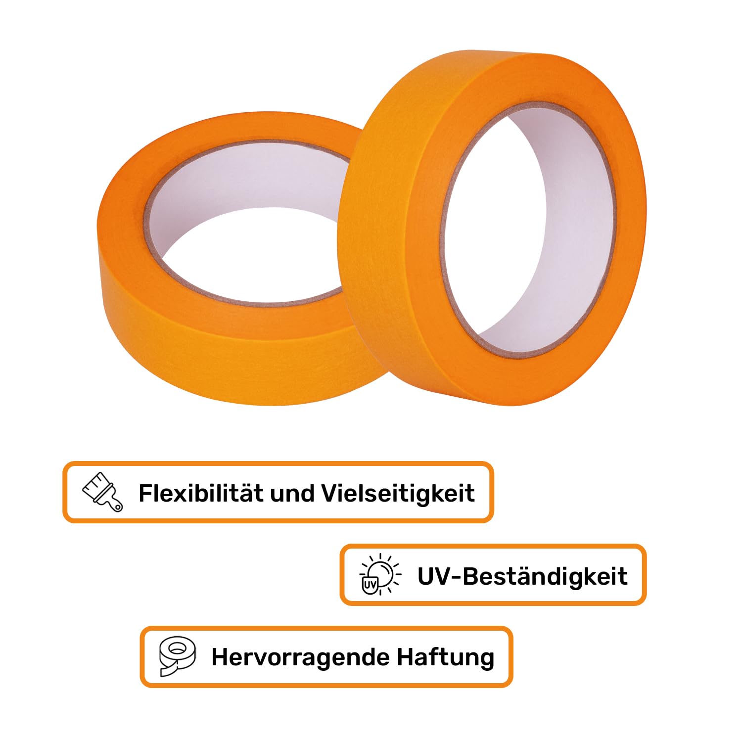 Silisto Goldband 50 mm x 50 m – 6 rolek – taśma malarska, taśma malarska, taśma maskująca, taśma malarska, taśma malarska – przykleja się do drewna, tynku, tapety, włókniny i metalu