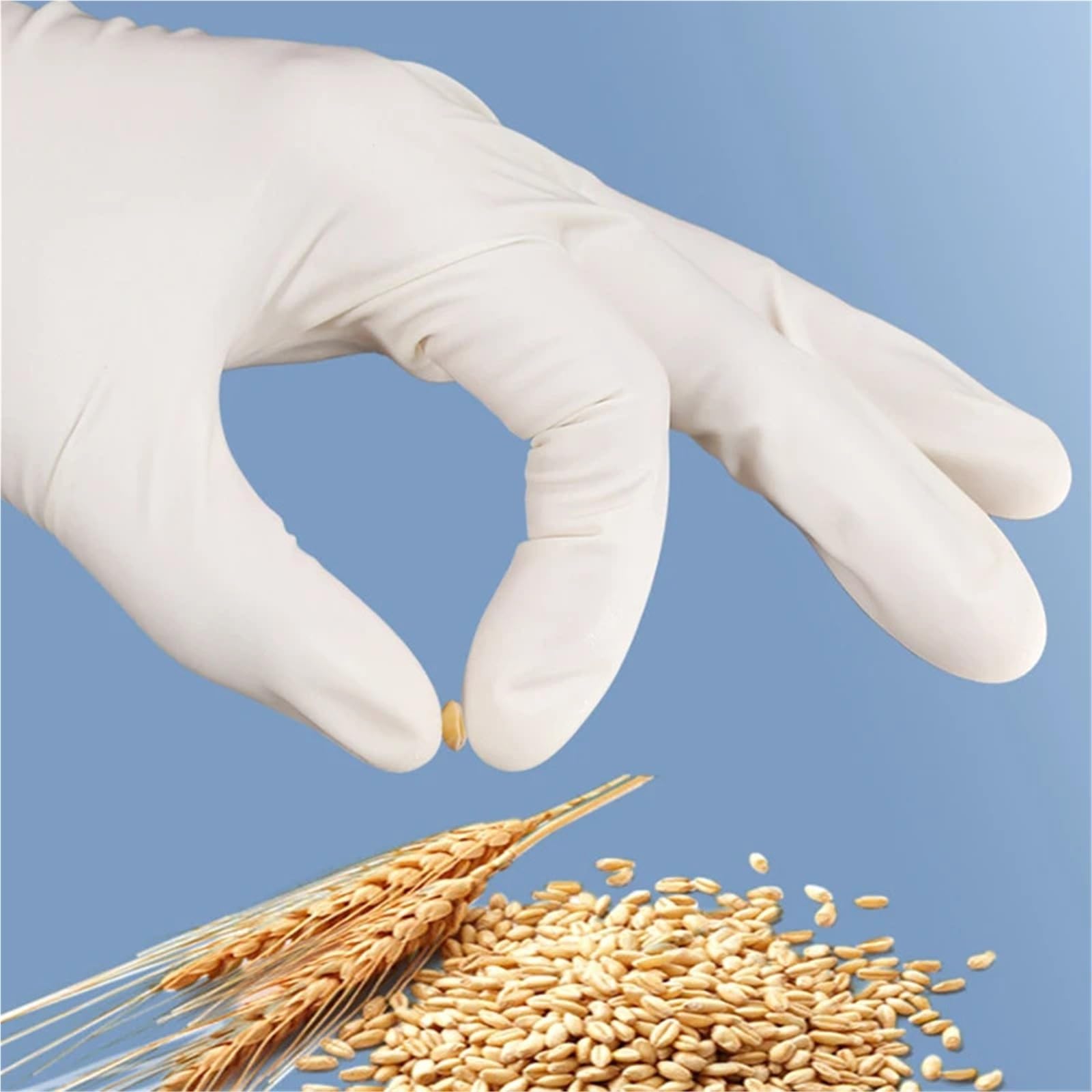 Genérico 100 guantes desechables de látex blancos for limpieza del hogar, jardín y manipulación de alimentos(S)