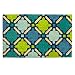 DII Indoor/Outdoor Natural Coir Easy Clean Rubber Back Entry Way Doormat For Patio, Front Door, All Weather Exterior Doors, 18 x 30" - Blue Masaic