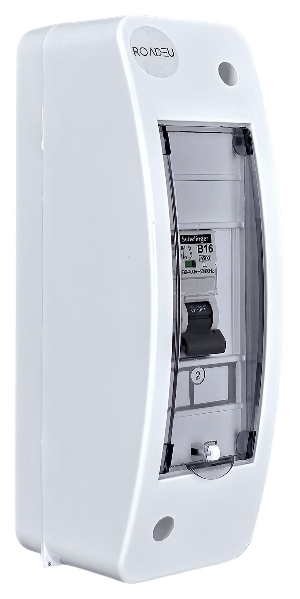 RoadEu - Caja cuadro electrico con Interruptor automático B16A 1P 230V - Ideal como distribuidor de pared para talleres, cobertizos o jardines