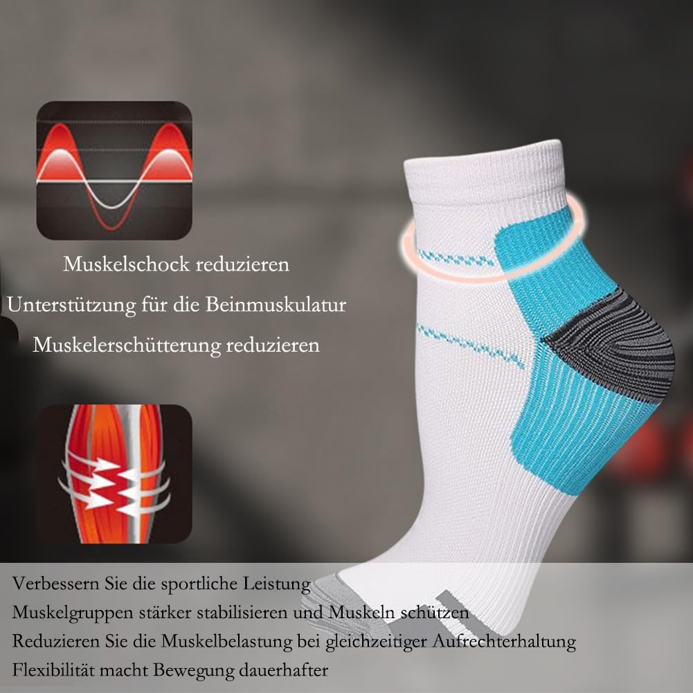 MEIION Calzini energetici – Calzini ortopedici a compressione calzini sportivi in microfibra per corsa, trekking, ciclismo e fitness, traspiranti e antiodore