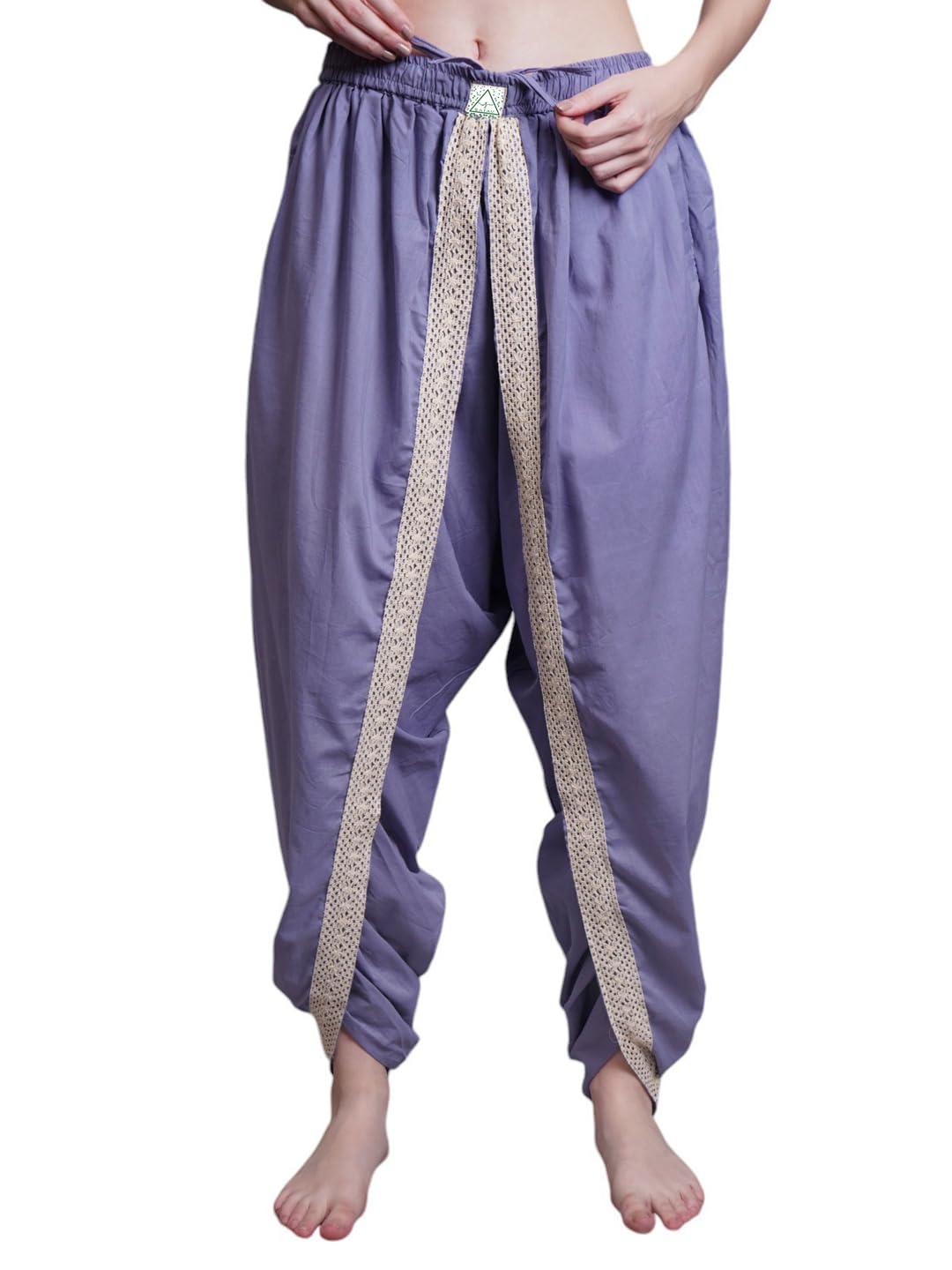 Women A-Line Grey Dhoti Pants with Drawstring Waist Suitable for Lounge wear Casual wear Fusion wear-picture-20