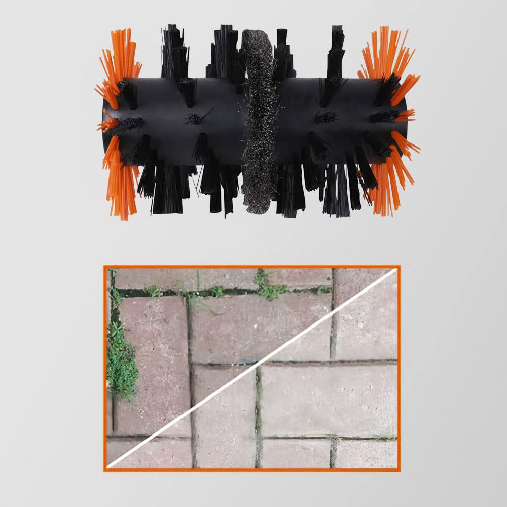 WORX WA0293 szczotka do fug z twardego drutu strumieniowego do akumulatorowego czyszczenia powierzchni WG441E, nadaje się do czyszczenia fug i chwastów, oryginalna część zamienna, łatwy montaż bez