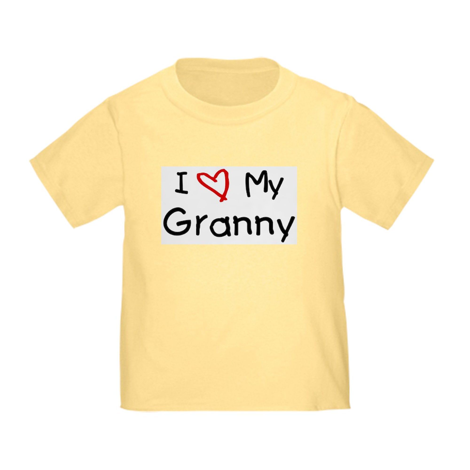 CafePress I Love My Granny Toddler T Shirt Toddler Graphic Tee, 100% Cotton Daffodil Yellow