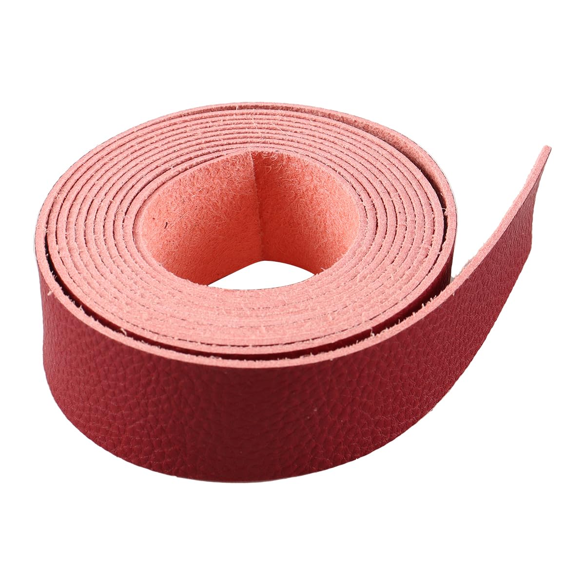 CENPEK 25mm x 2m Faux Grain Leather Strap for Handmade DIY Craft Projects Guitar Belt Bracelet Jewelry Making Tool Red Leather Trim