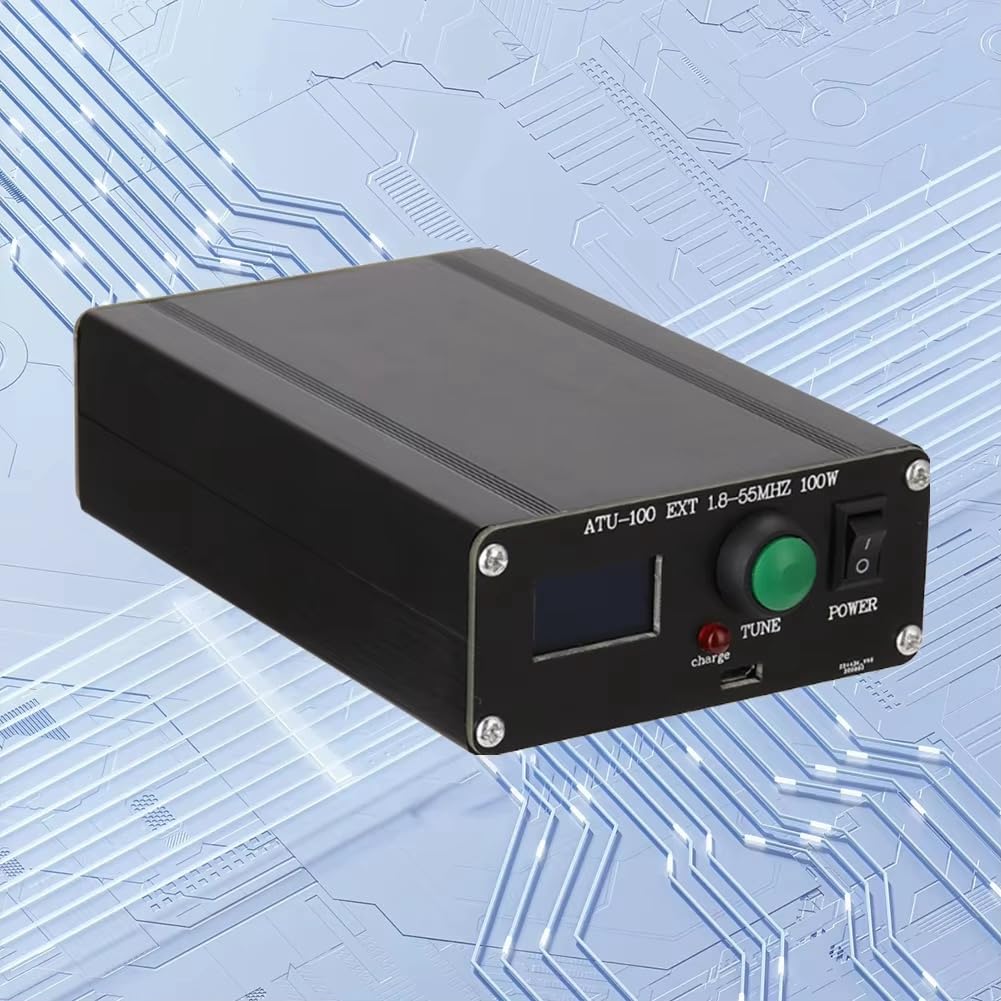 Mini Sintonizador de Antena Automático para Equipos de Radio 1.8-55 MHz 0.96 IN con Carcasa ATU-100 Sintonizador de Antena 1.8-55 MHz