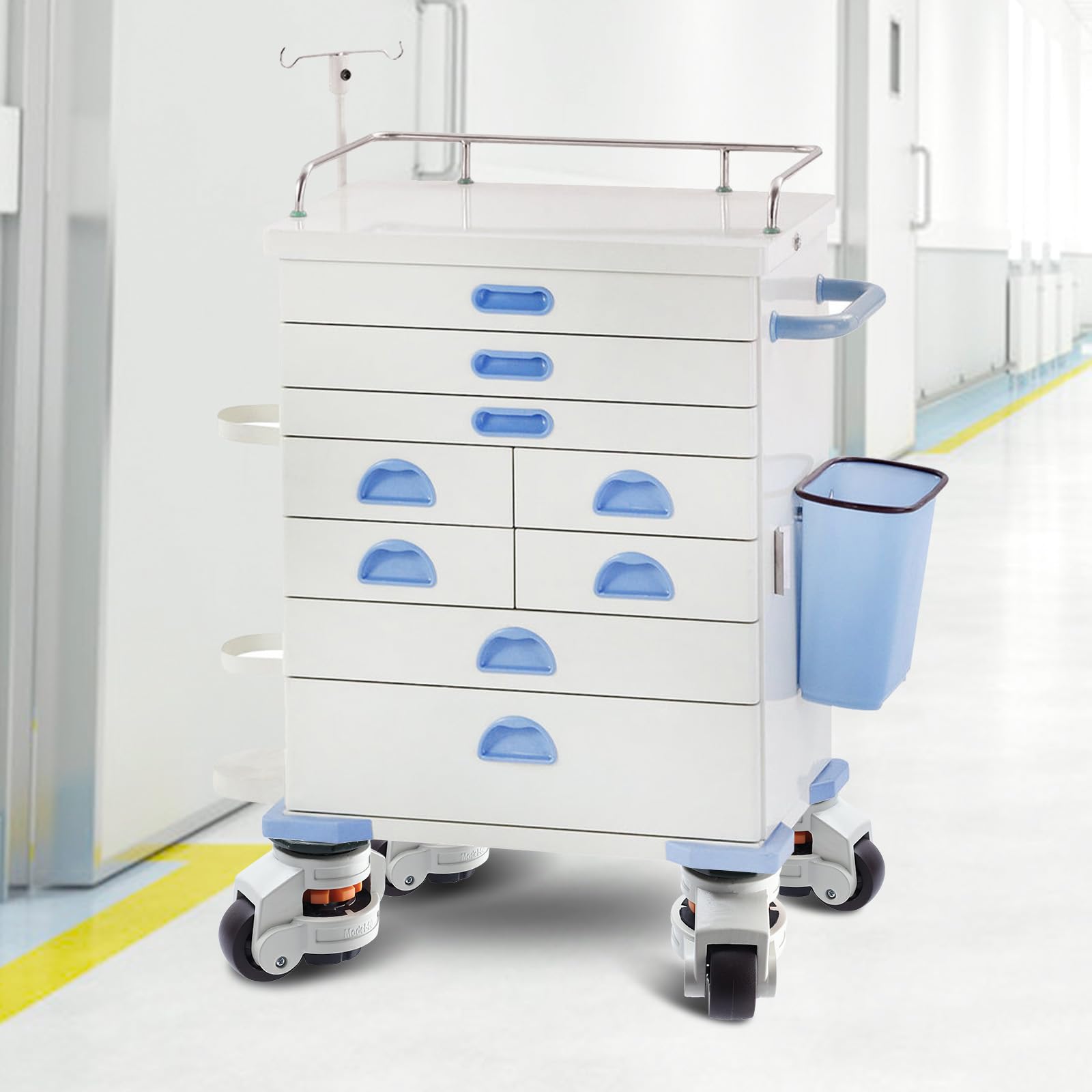 Homtone Set di 4 ruote girevoli per carichi pesanti, 50 mm, 1000 kg, per mobili industriali | Ruote per carichi pesanti a 360° per banco da lavoro e macchine, regolabili in altezza, robuste ruote per trasporto e esterni