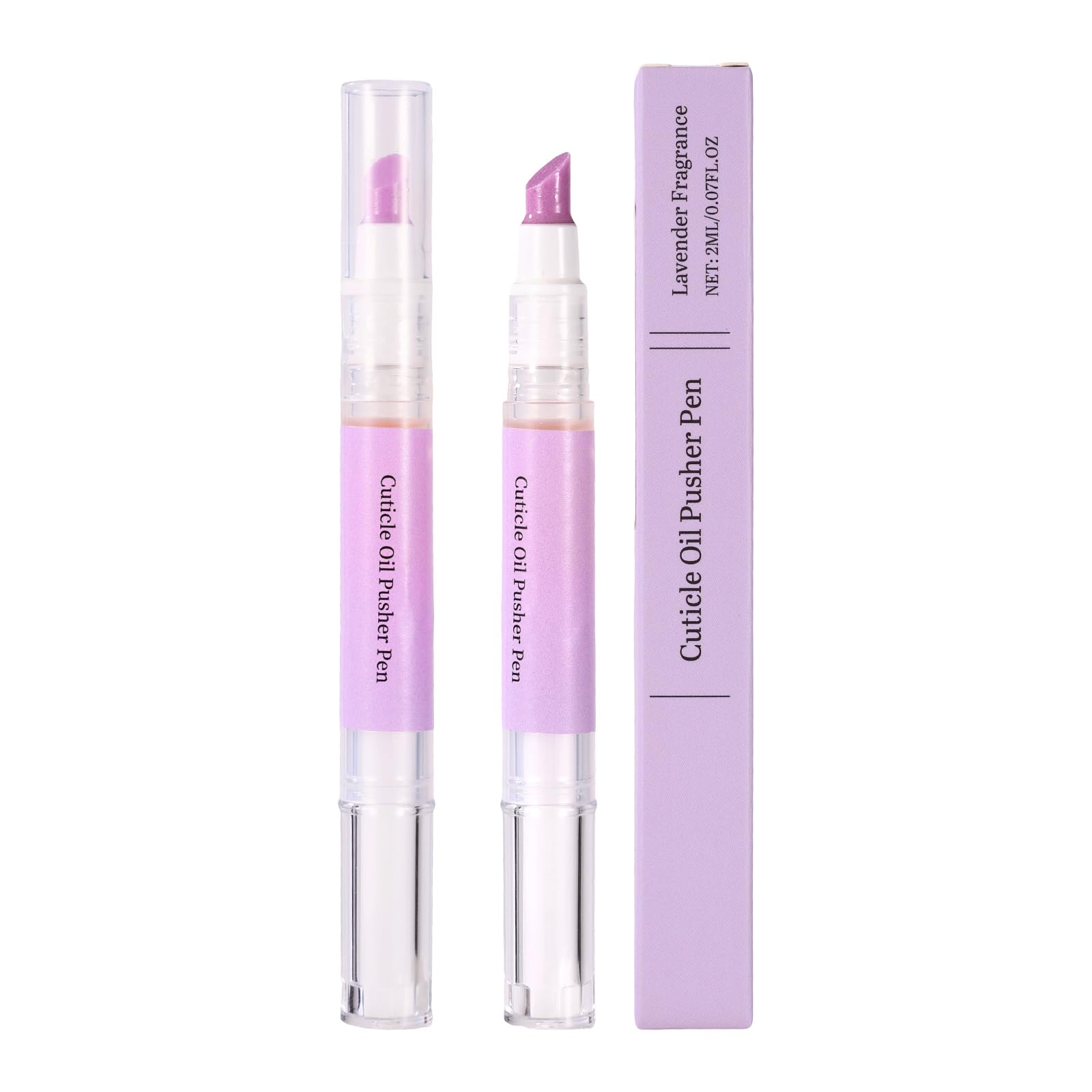 Stylo à Huile pour Cuticules 3 en 1, Stylo Applicateur d'Huile Portable avec Embout en Céramique pour Ongles Secs Fendillés Hydrate Renforce et Fait Briller les Ongles (Violet)