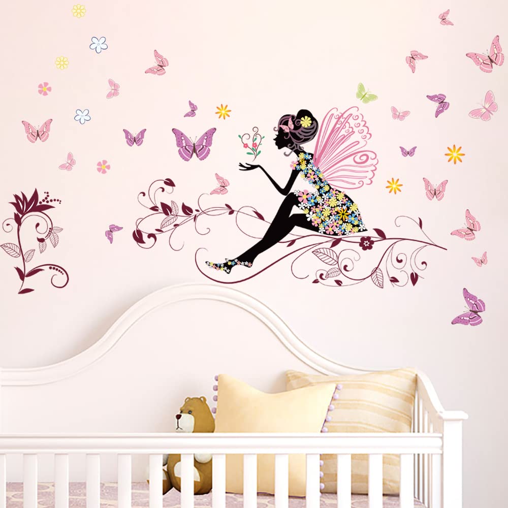 Pink Fairy Nursery Murals Fairy Princess Print Set Of 3 Wall Art