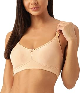 Inner Sense Organic Cotton Bamboo Nursing Bra for Women I Feeding Bra with Wirefree Design and Removable Pads I Adjustable... Price In India