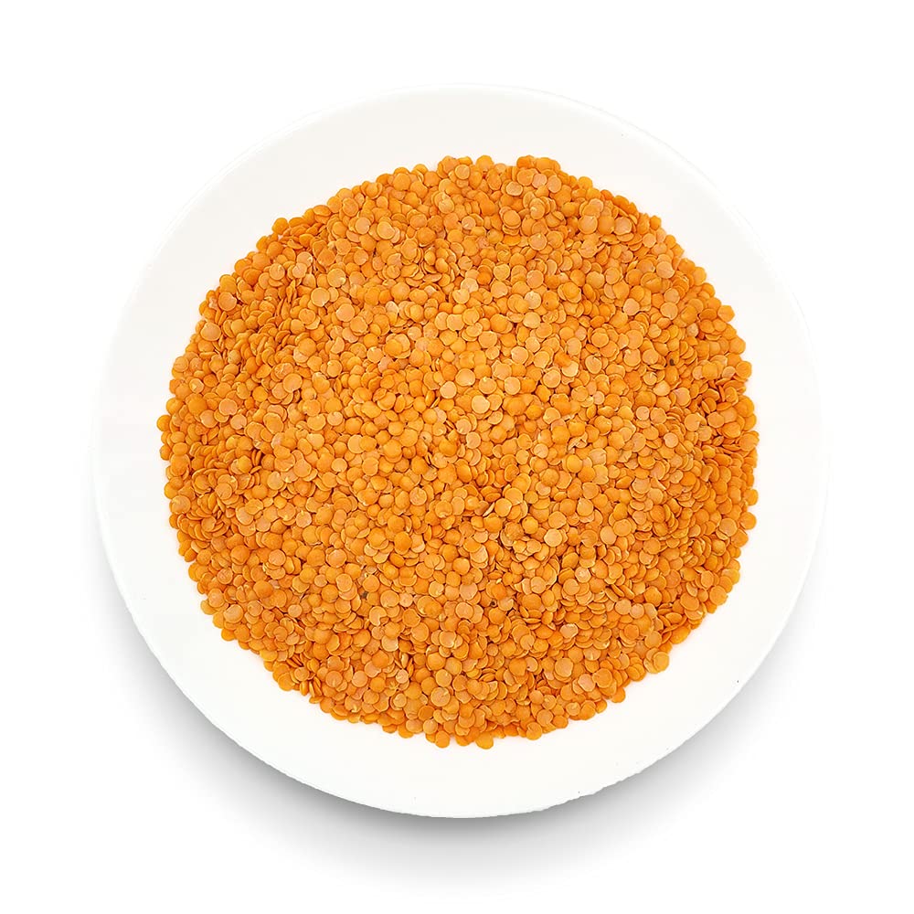 Oltresole, Lentilles rouges fendues biologiques 5 Kg, Légumineuses séchées biologiques, décortiquées et fendues, pas de trempage nécessaire, source de protéines et de fibres, format pratique