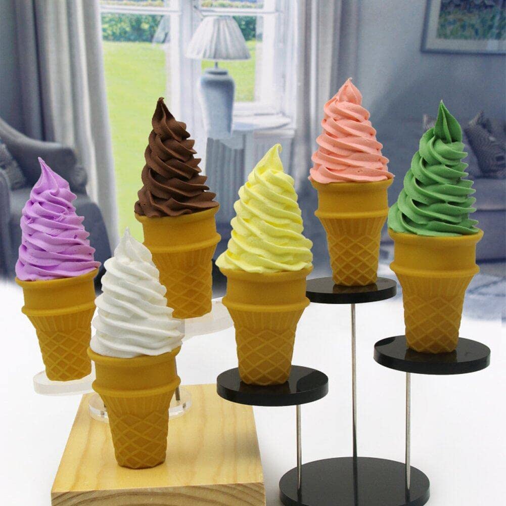 6er-Set Künstliche Eistüten Aus Kunststoff – 14,5 Cm, Realistisch, Für Rollenspiele, Schaufenster-Deko, Fotoshootings &