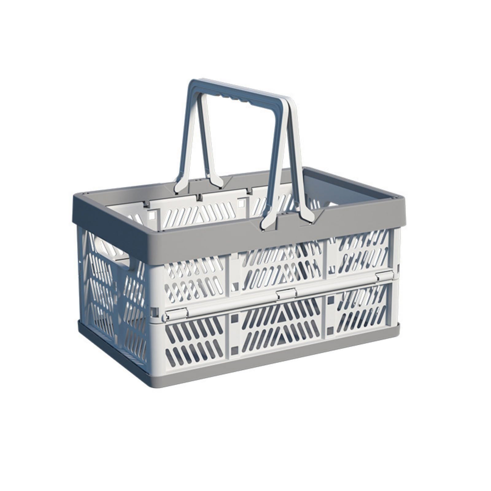 APGLSXY Foldable ABS Storage Basket with Handle for Groceries Fruits Vegetables Holder and Carrying Foldable Fruit Basket