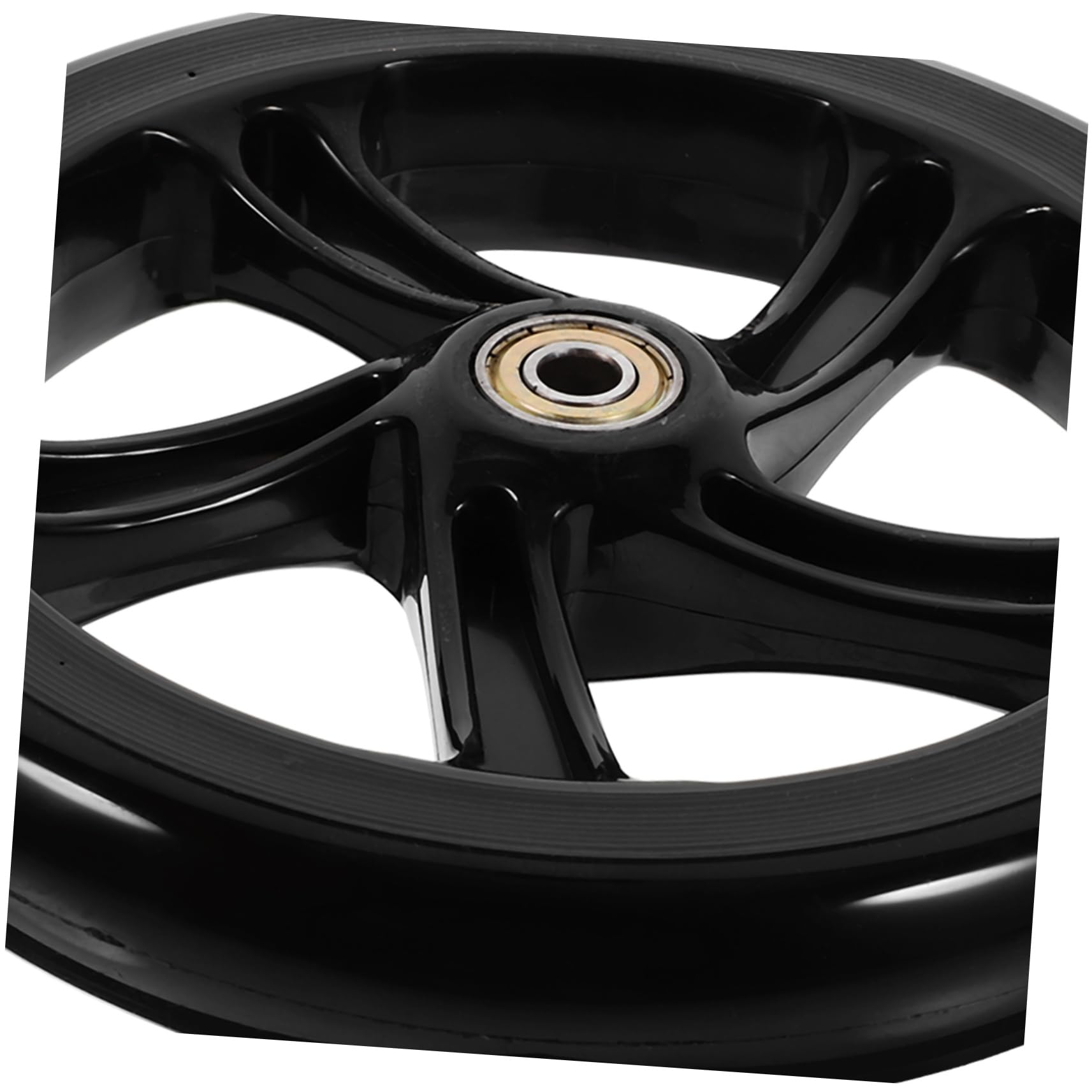 Ruote per Monopattino in Pu Nero 175mm 2 Pezzi Rotelle Resistenti e Facili da Installare per Monopattino Elettrico e Skating