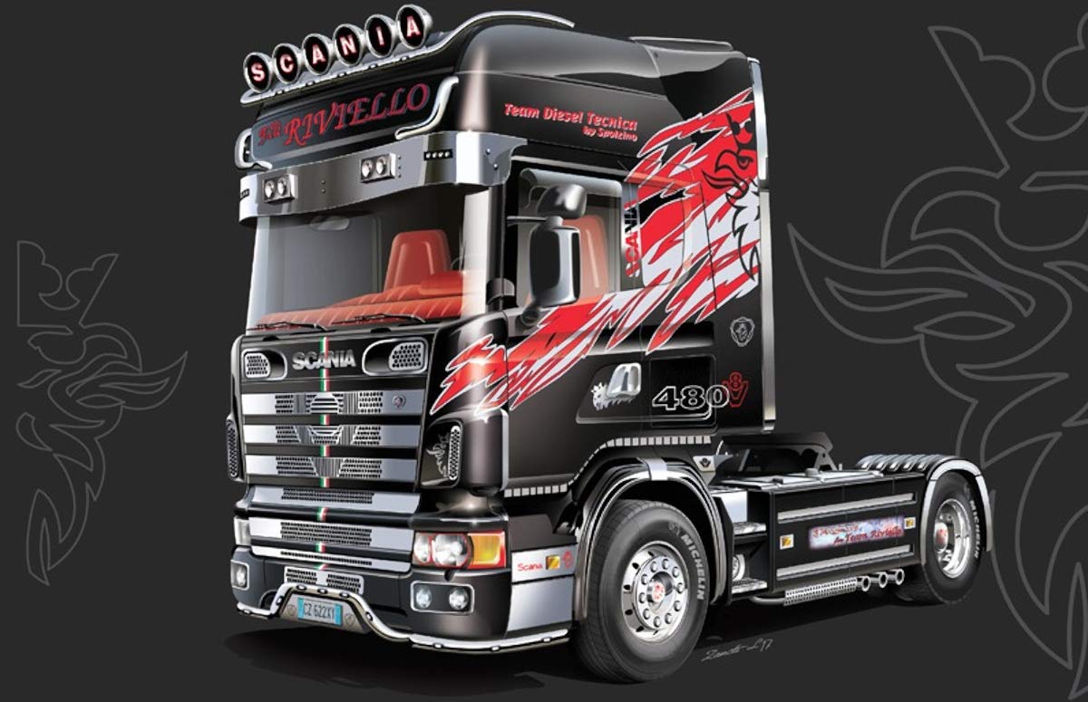 Italeri 3922 - Scania 164l Topclass "Showtrucks" Model Kit Scala 1:24