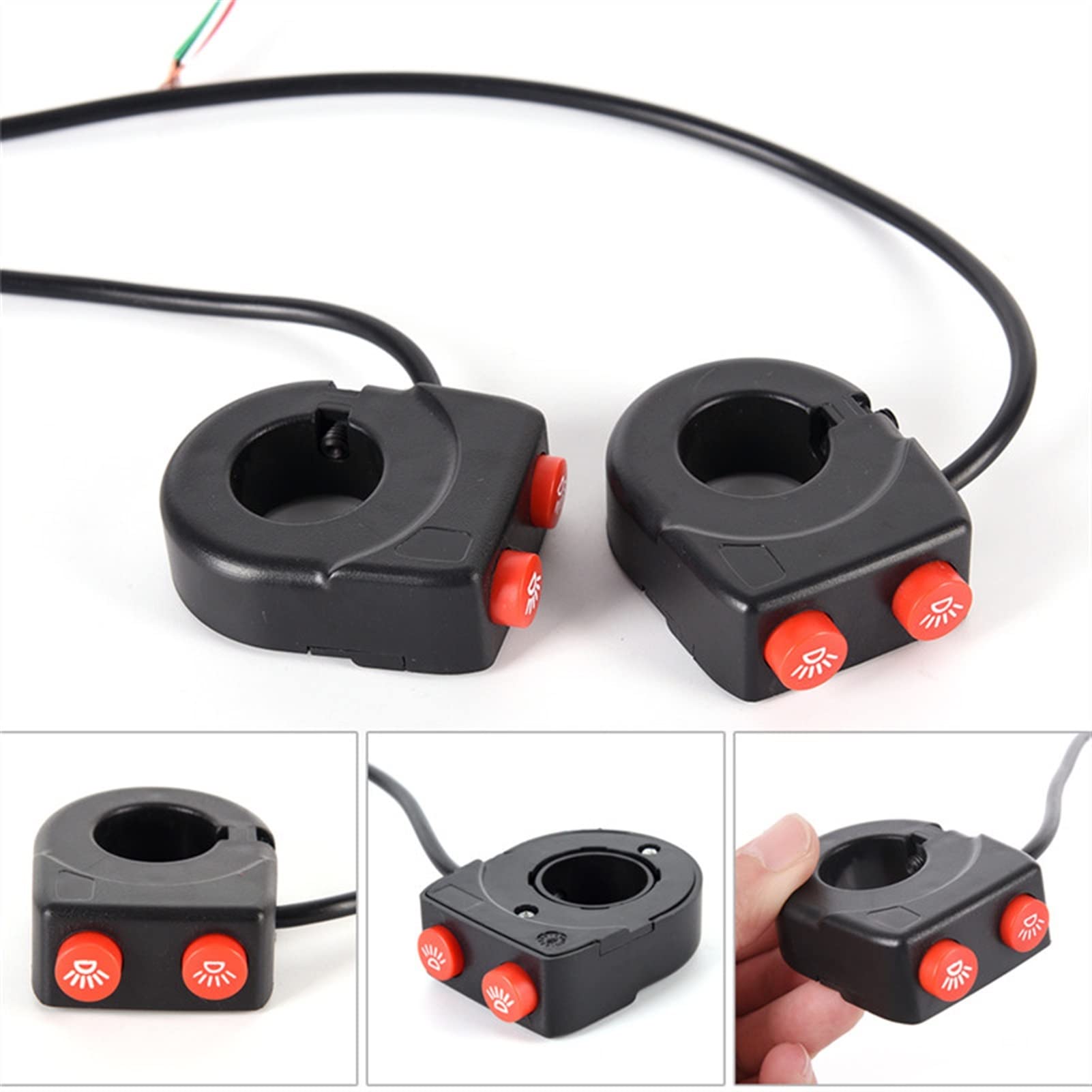 Bouton de commutation guidon vélo moto phare antibrouillard et remplacement interrupteur