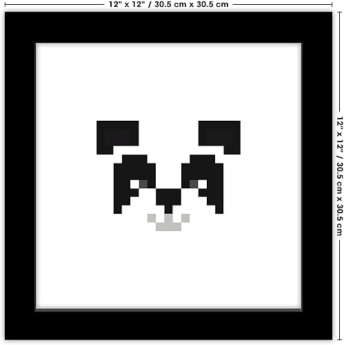Miniatura 7 de Trends International Gallery Pops Minecraft Pixeles icónicos - Mobs - Arte de pared de panda, versión enmarcada en negro, 12 x 12 pulgadas