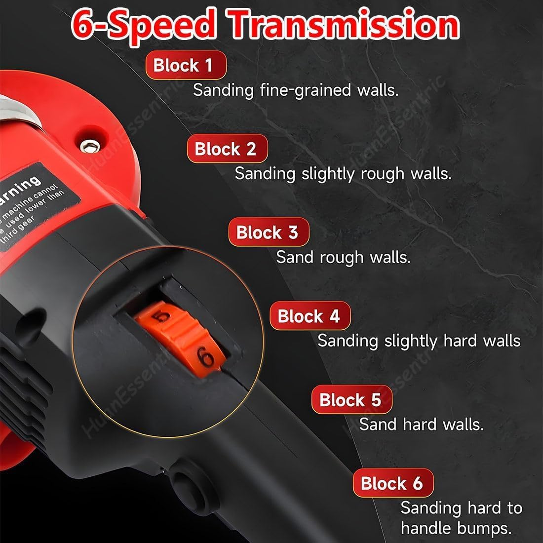 Electric Diamond Polisher Machine,2800W Concrete Grinder Machine with 6 Speed Control,Dust Collection Cover B