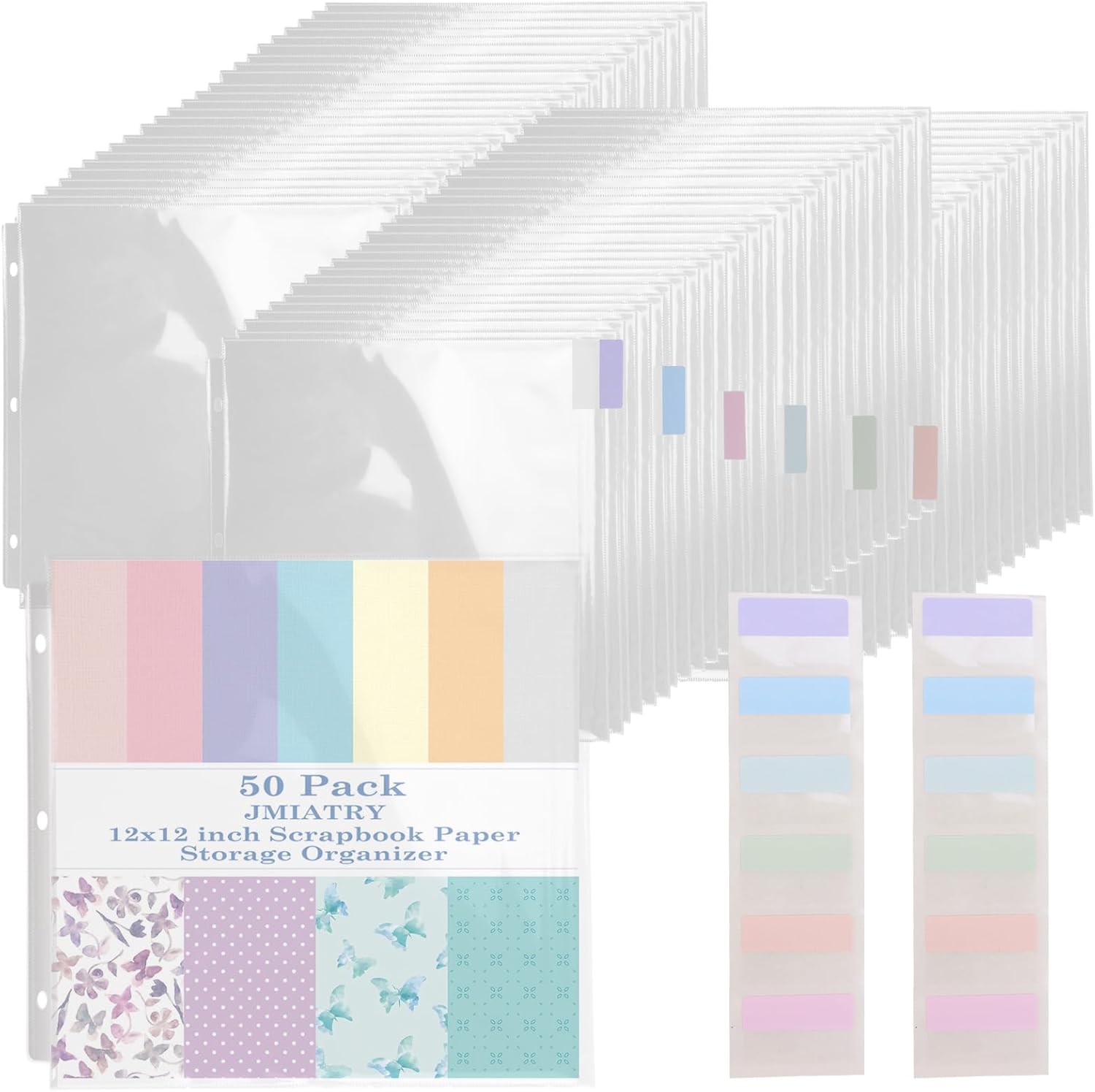 50pcs 12x12 Paper Storage Organizer Scrapbook Paper