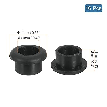 Uxcell Rubber Groet Round Double-Sided Ount Dia 20 For Wire