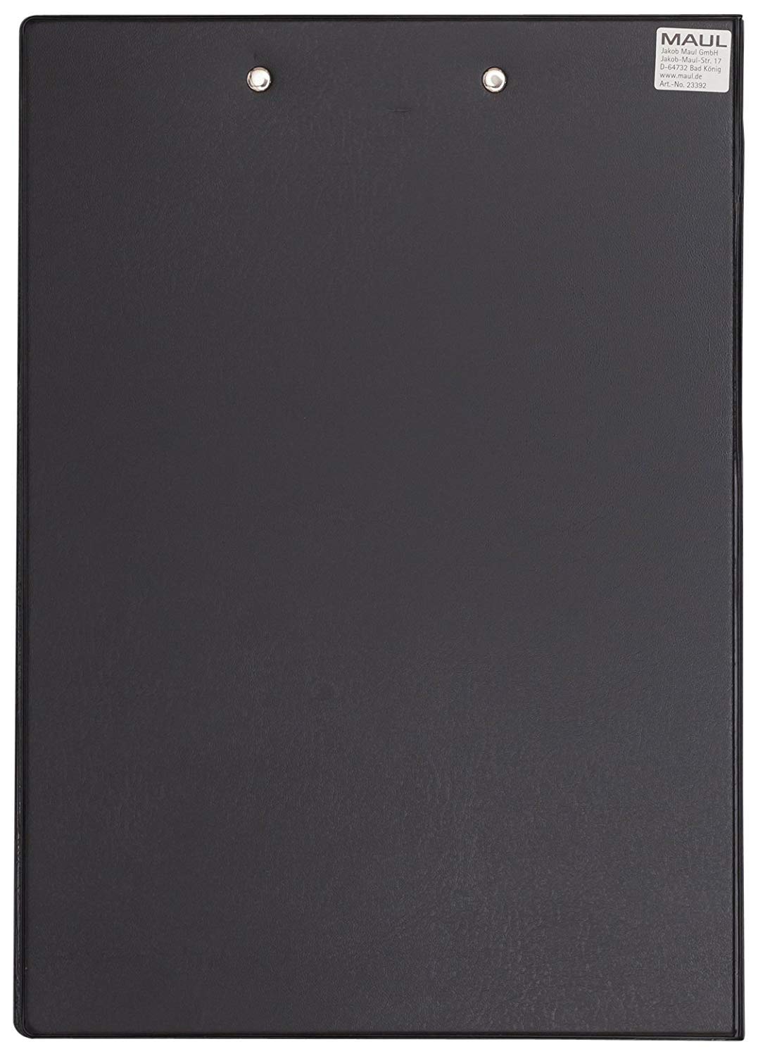 Maul Schreibmappe mit Folienüberzug, Aufklappbares Klemmbrett, Innentasche, Größe A4 hoch, Schwarz, 2339290, 1 Stück (Schwarz | 12er Pack)