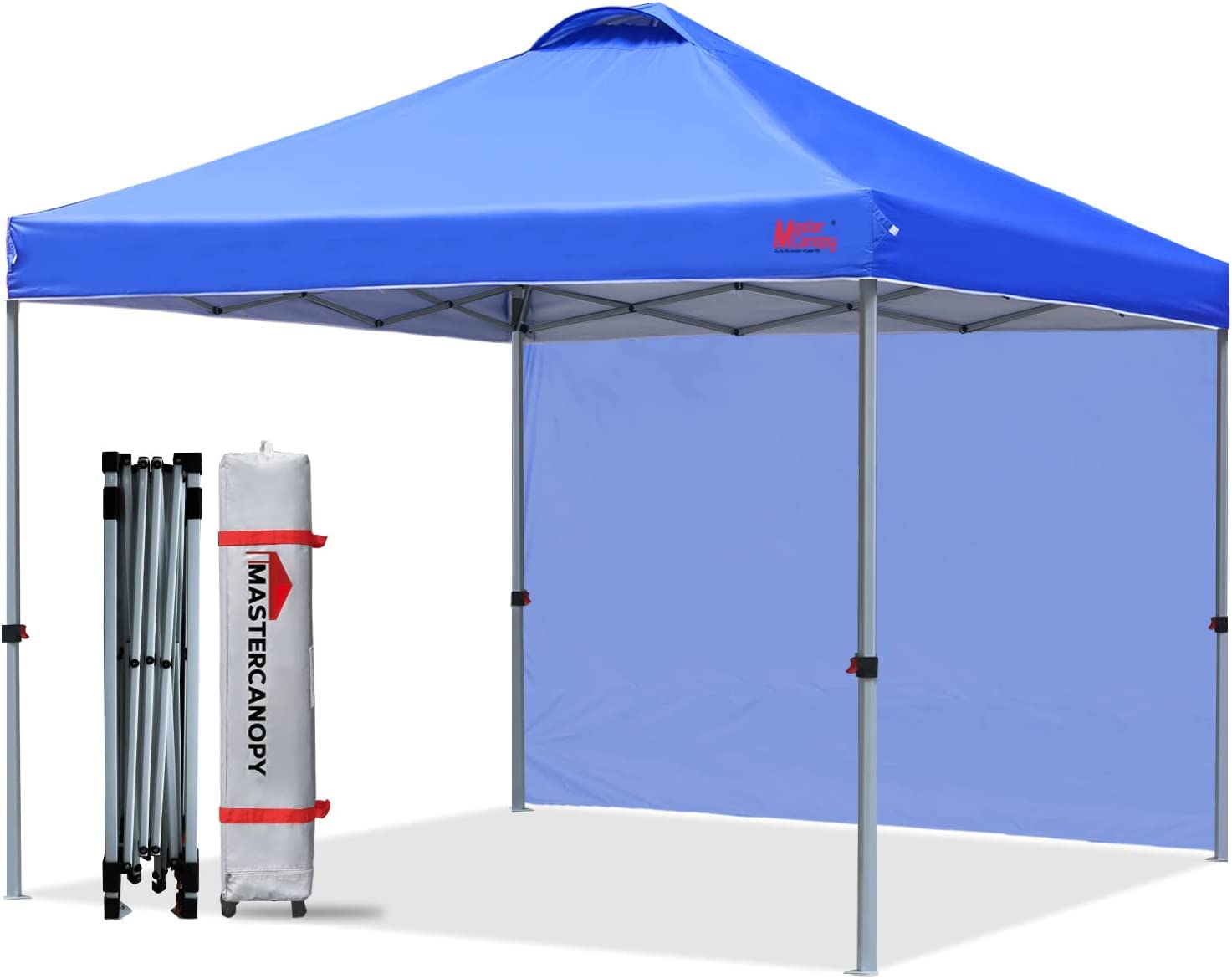 MASTERCANOPY Durable Ez Pop-up Gazebo Tent with 1 Sidewall (2x2M,Royal Blue) — image 1