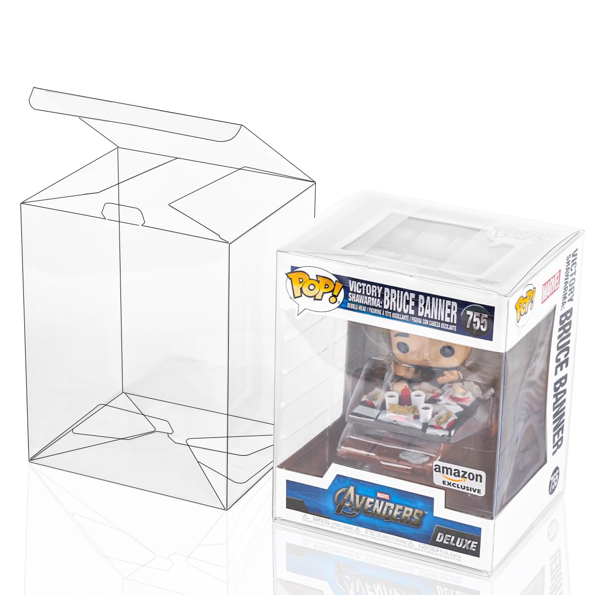 Baskiss 3 Pack Protector Case for Funko Pop 6 inch Figures, 0.5mm Thick, No Protective Film Need Clear Display Box with Locking Tab, Scratch-Resistant, Waterproof and Dustproof (3)
