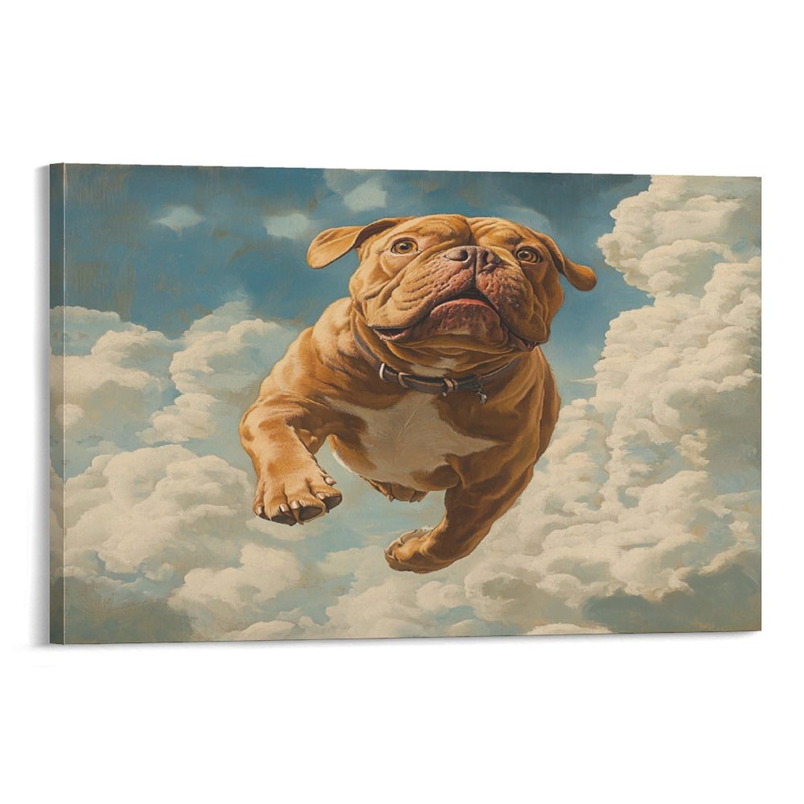 Impression sur toile Bouledogue tableau décoration murale maison 40x60cm