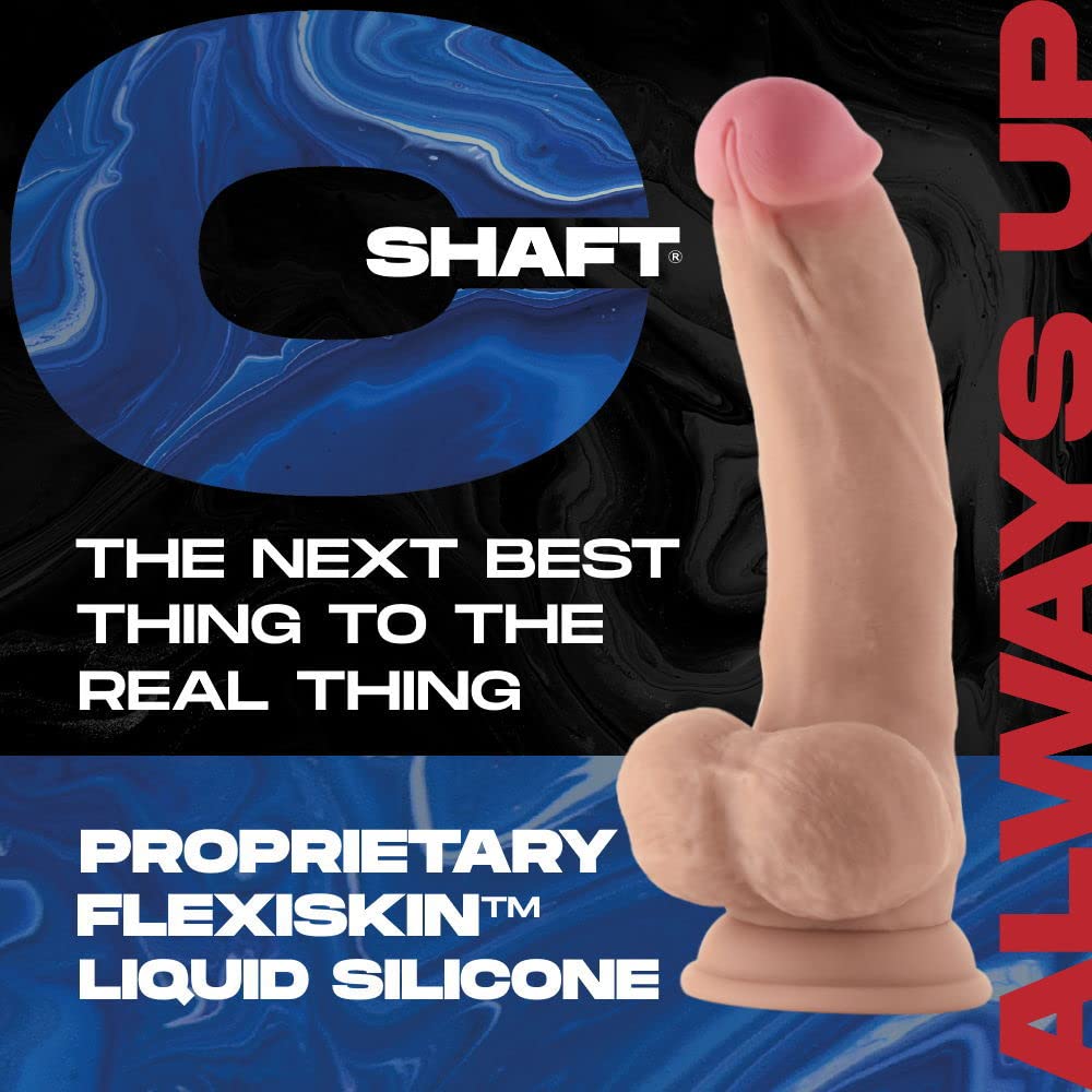 Model C Downward Curved Realistic Dildo with Balls - Dual-Density Liquid Silicone Sex Toys for Women & Men - Harness Compatible Strap On Dildo with Suction Cup - Adult Toys for Couples (9.5" Mahogany): Pine 9.5" Flexiskin Silicone