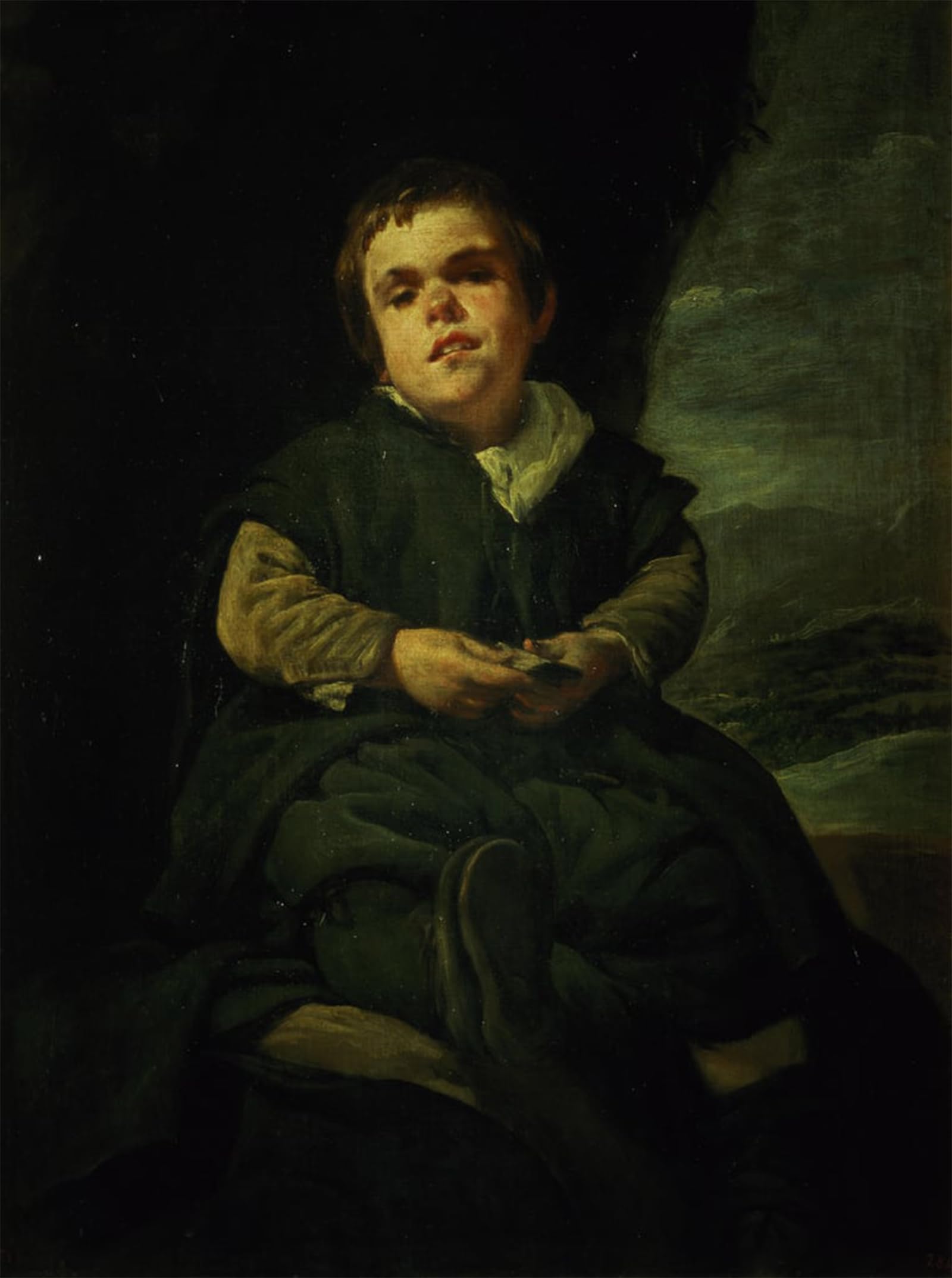 POSTERIIk Vintage Art Print Images Pictures Print the Court Dwarf Don Franciso Lezcano Called the boy of vallecas by Diego Velázquez Modern Colour Posters for Office Home Decor 60x90cm
