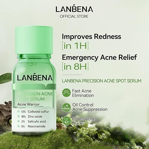 Miniatura 4 de LANBENA Precision - Suero para manchas de acné, loción de secado de acné, tratamiento de acné durante la noche para la cara, 0.41 onzas líquidas