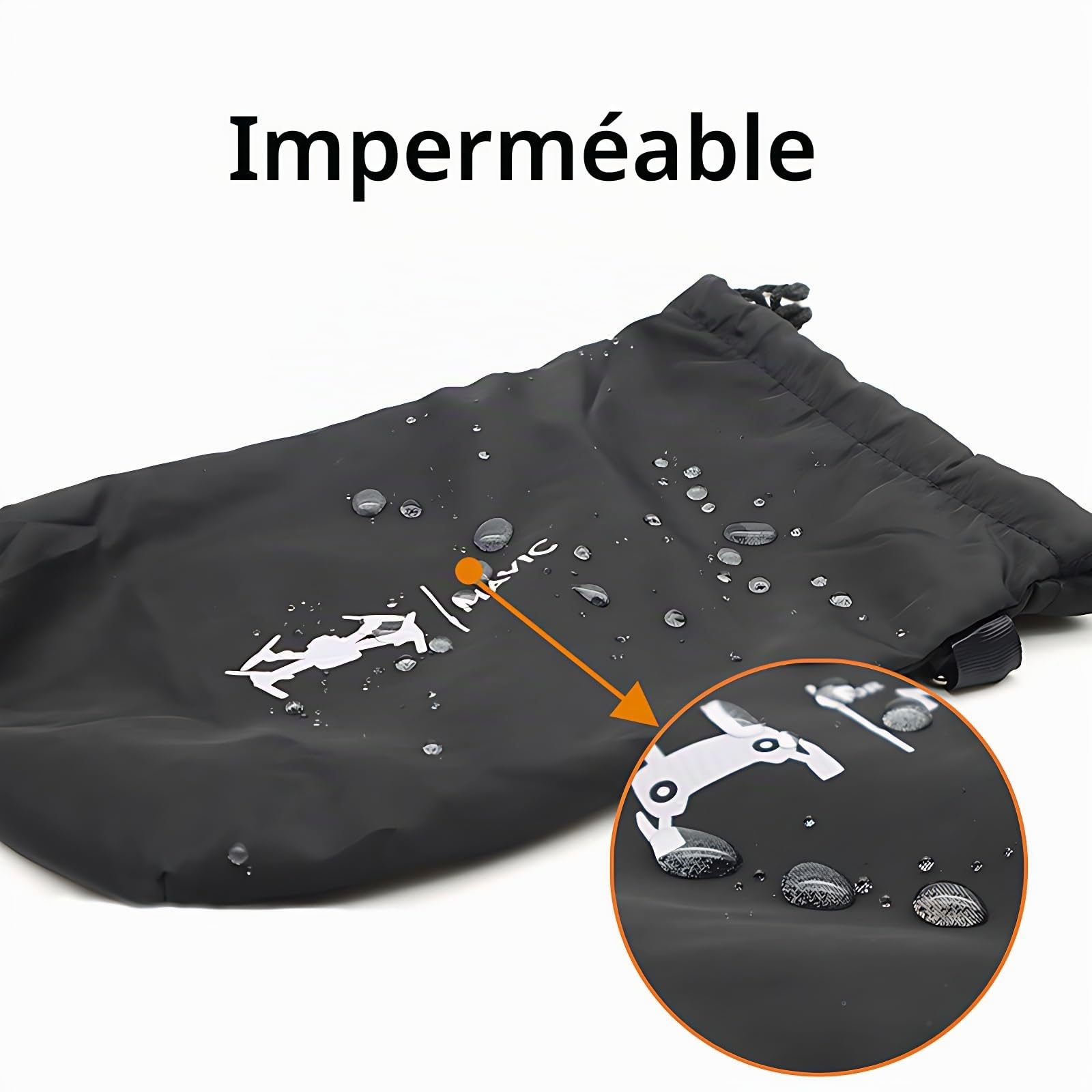 Housse d'Avion pour DJI Mini 3 Pro/3/2, Air 3, Mavic 3/3 Pro - Sac de Rangement Portable Format de Poche, Étui de Protection Souple pour Contrôleur RC (Cordon de Serrage +