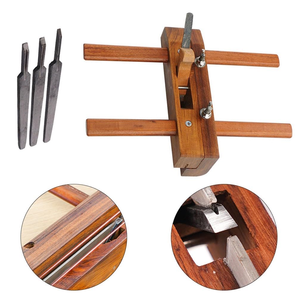 Pialla in legno per scanalature, falegnameria, strumento per la lavorazione | Questa pialla scanalata in legno presenta un design ergonomico per una presa comoda e un controllo preciso durante la